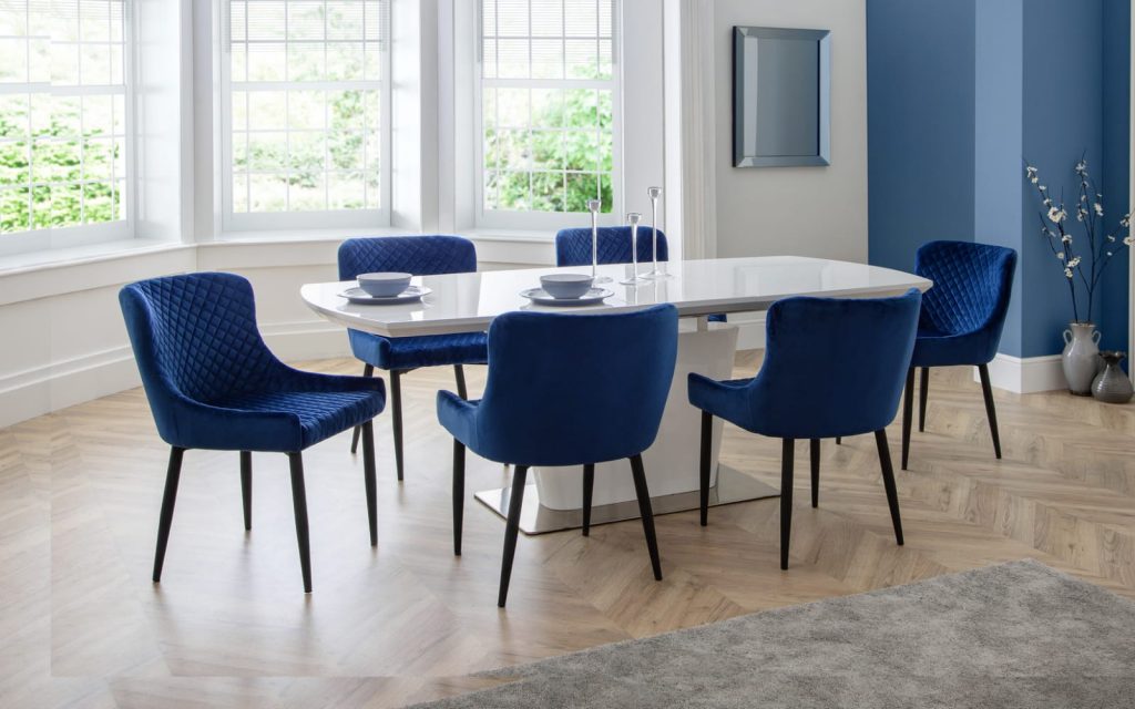 Navy Dining Set Luxury Blue Dining Table €1275 on DiningTables.ie